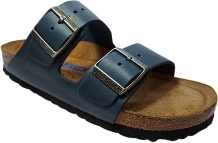 Birkenstock Blauwe Leren Sliders voor Blue - Foto 10