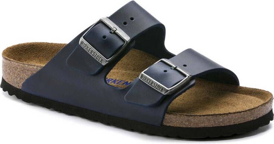 Birkenstock Blauwe Leren Sliders voor Blue - Foto 14