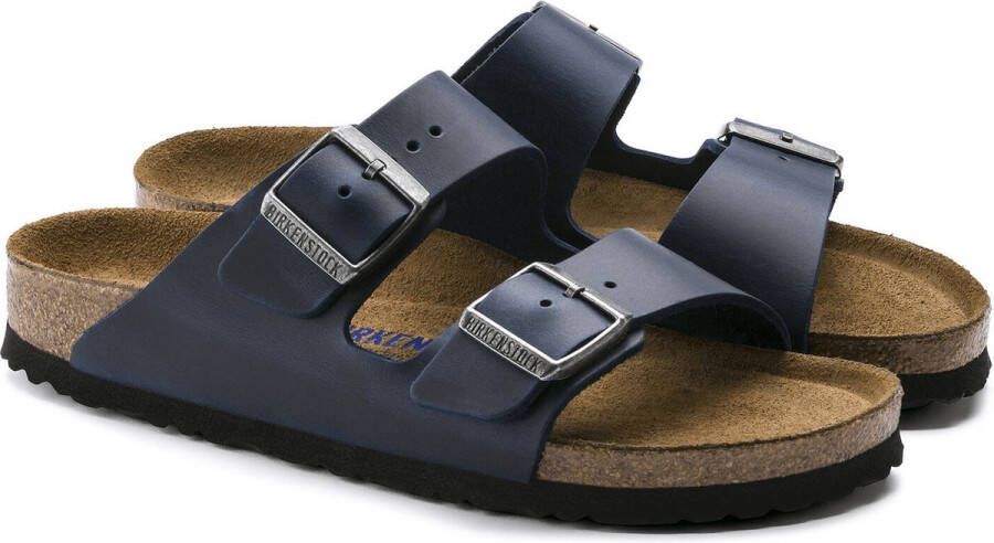 Birkenstock Blauwe Leren Sliders voor Blue - Foto 5