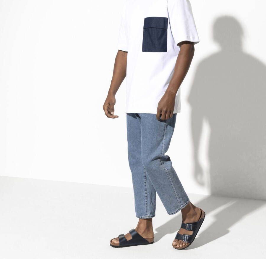 Birkenstock Blauwe Leren Sliders voor Blue - Foto 6