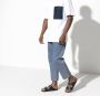 Birkenstock Blauwe Leren Sliders voor Blue - Thumbnail 6