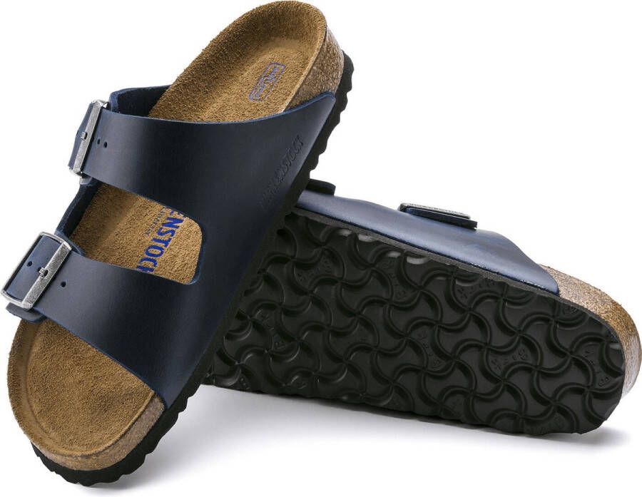 Birkenstock Blauwe Leren Sliders voor Blue - Foto 7