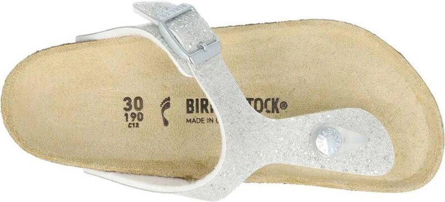 Birkenstock Gizeh Kids Slippers Cosmic Sparkle White Narrow fit | Wit | Imitatieleer