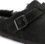 Birkenstock Boston Black narrow Shearling Veloursleder Suede Pantoffels Zwart - Thumbnail 11