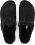 Birkenstock Boston Black narrow Shearling Veloursleder Suede Pantoffels Zwart - Thumbnail 12