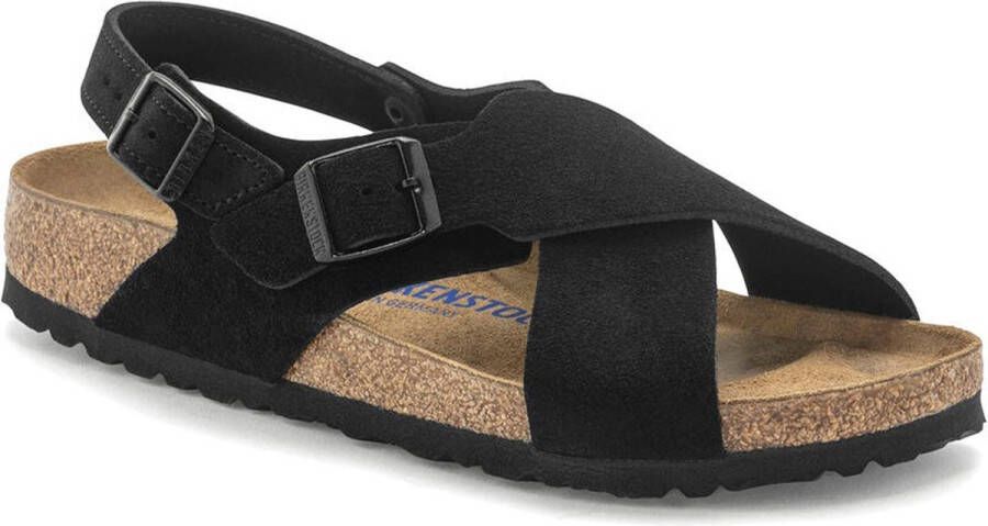 Birkenstock Tulum Dames Sandalen Black Narrow-fit Zwart Suède