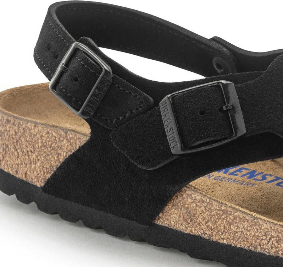 Birkenstock Tulum Dames Sandalen Black Narrow-fit Zwart Suède