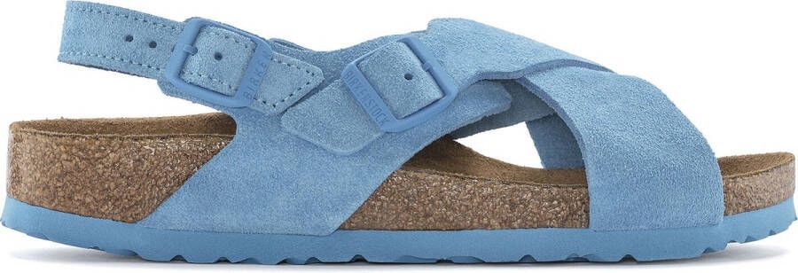 Birkenstock Tulum Sandalen blauw Suede Dames