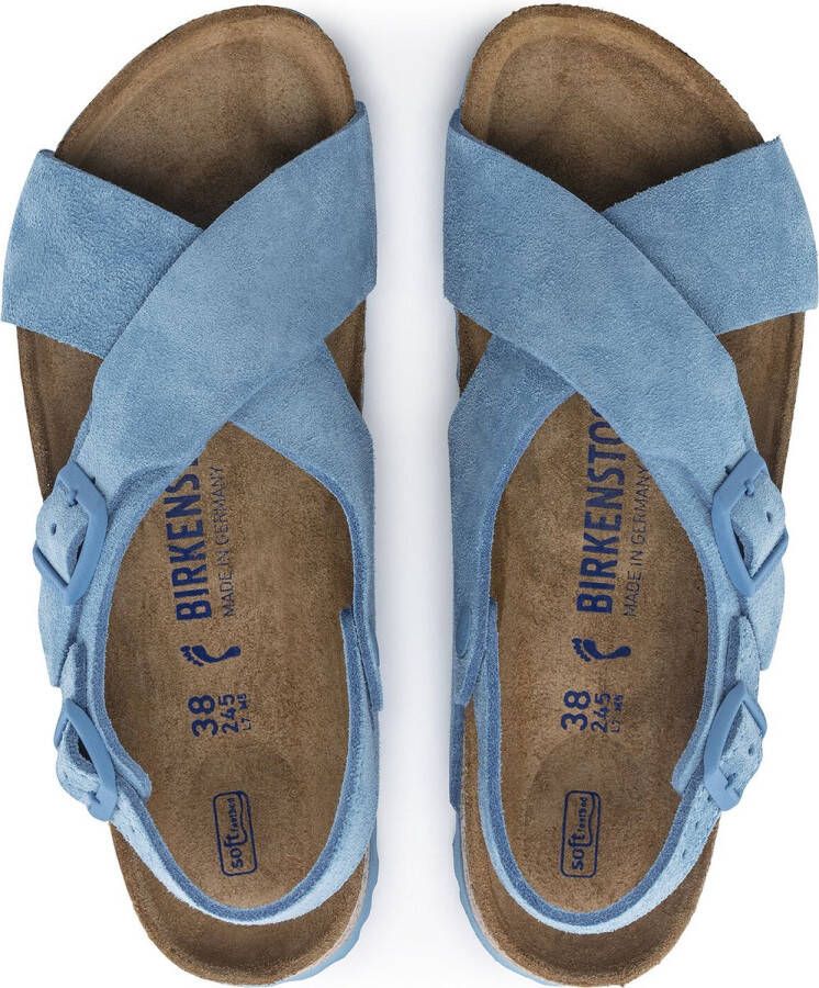 Birkenstock Tulum Sandalen blauw Suede Dames