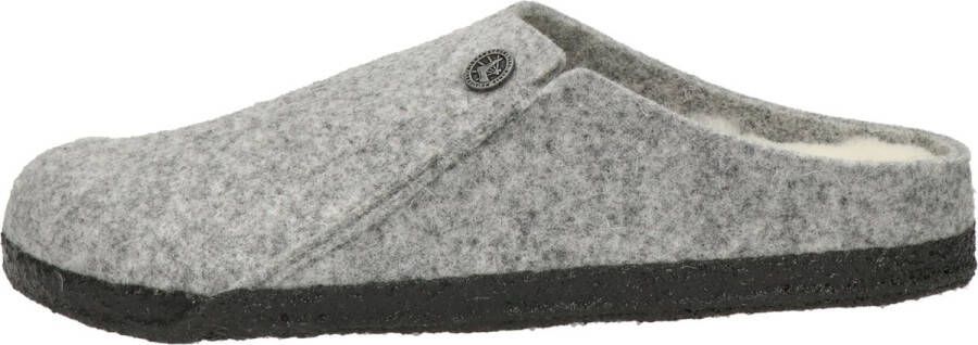 Birkenstock Zermatt narrow Filz Shearling Cozy Home Dames Pantoffels Light Grey