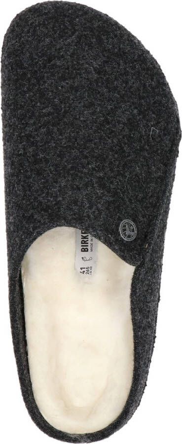 Birkenstock Zermatt regular Filz Shearling Cozy Home Pantoffels Anthraciet