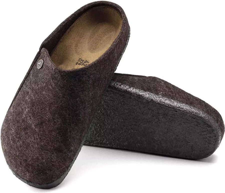 Birkenstock wollen vilten pantoffel met verwijderbaar voetbed Brown - Foto 4