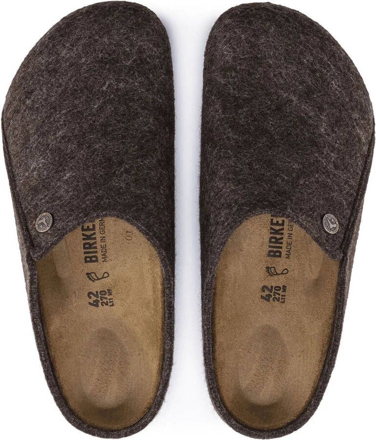 Birkenstock wollen vilten pantoffel met verwijderbaar voetbed Brown - Foto 5