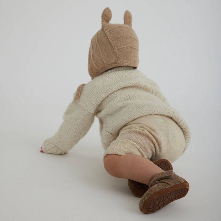 Bisgaard Pantoffels voor baby's Baby wool Bruin