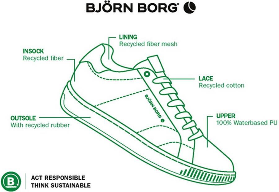 Björn Borg Bjorn Borg Heren Lage sneakers T305 Low Cls M Wit - Foto 9