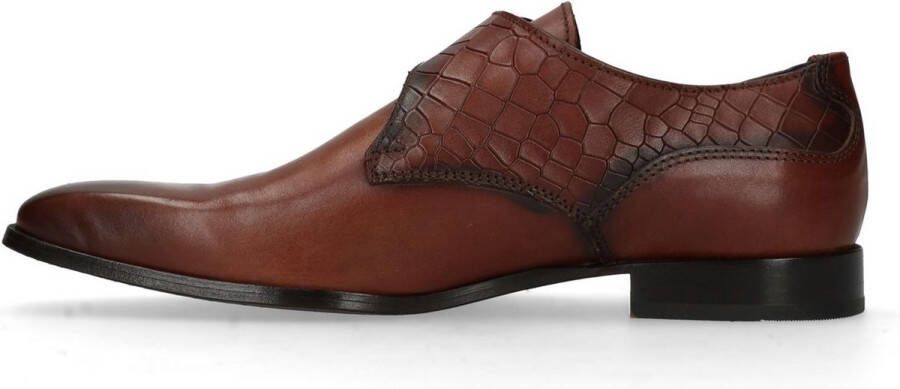 Black Label Heren Cognac gespschoenen van leer - Foto 6