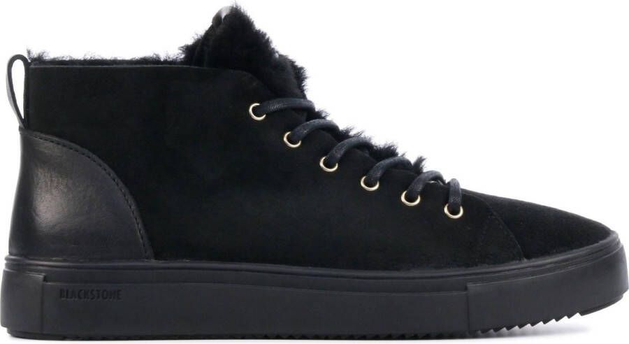 Blackstone ARNAQ QL48 NERO MID SNEAKER SHEEPSKIN Vrouw Black