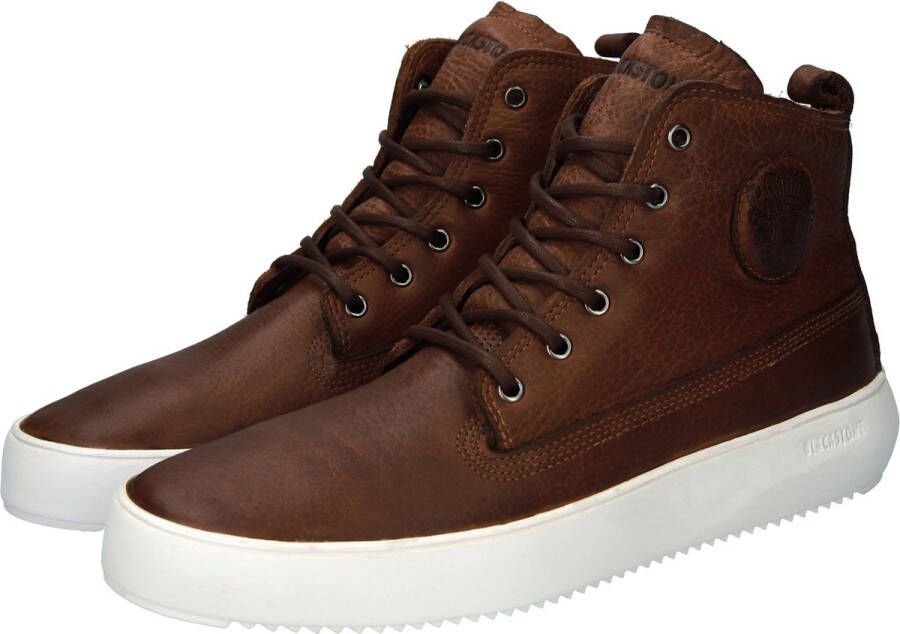 Blackstone ASPEN YG25 OLD YELLOW HIGH-SNEAKER Man Brown