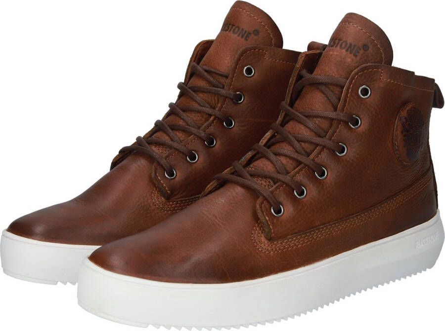 Blackstone ASPEN YG26 OLD YELLOW HIGH-SNEAKER SHEEPSKIN Man Brown