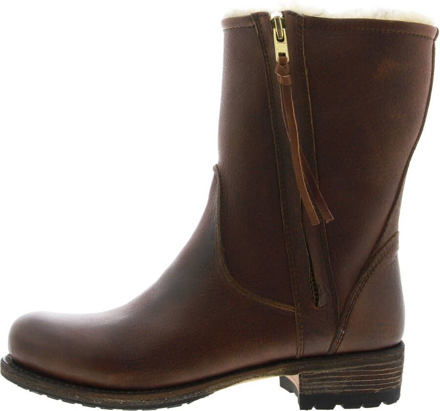 Blackstone EW74 OLD YELLOW WOMENS BOOT SHEEPSKIN Vrouw Brown