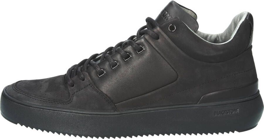 Blackstone Bryson Yg18 Black Mid Sneaker Zwart Heren