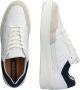 Blackstone Patchwork Lage Sneaker in Wit Marineblauw White Heren - Thumbnail 12