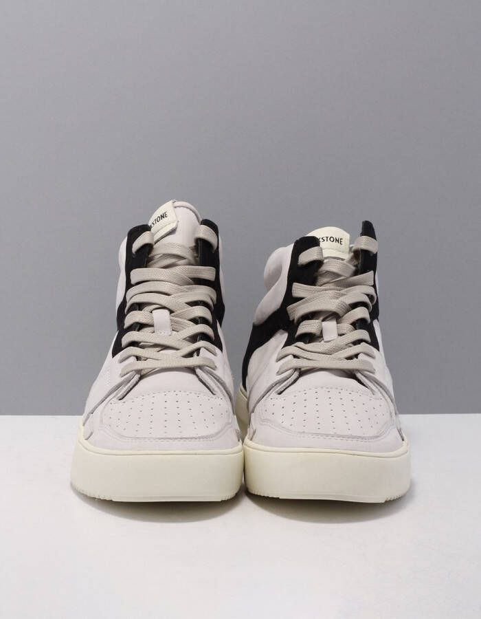 Blackstone DWAYNE YG02 OFF WHITE BLACK HIGH SNEAKER Man Beige