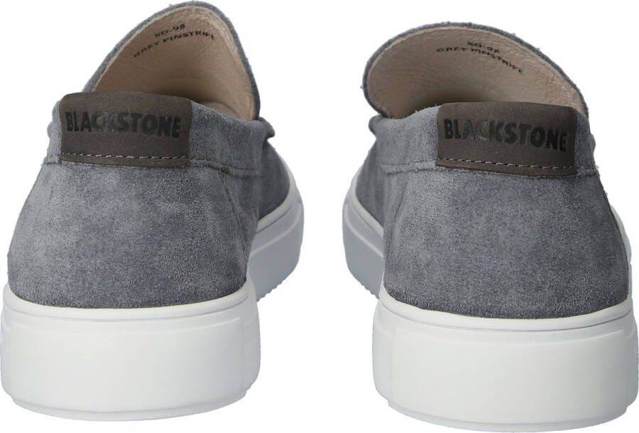 Blackstone GIULIO Grey Pinstripe Slip-ons Man Grey