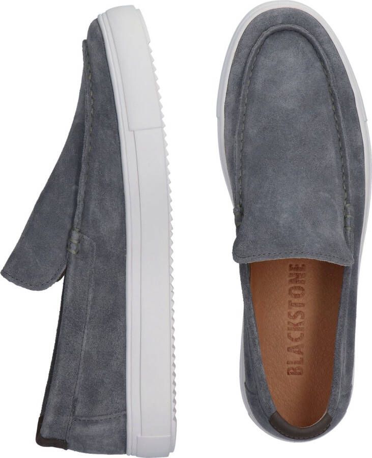 Blackstone GIULIO Grey Pinstripe Slip-ons Man Grey