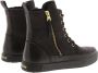 Blackstone Vrouwen Nubuck Veterboots Laarzen Damesschoenen CW96 Zwart - Thumbnail 9