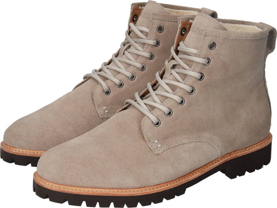 Blackstone UG10 WEATHERED TEAK HIGH TOP DESERT BOOTS FUR Man Beige