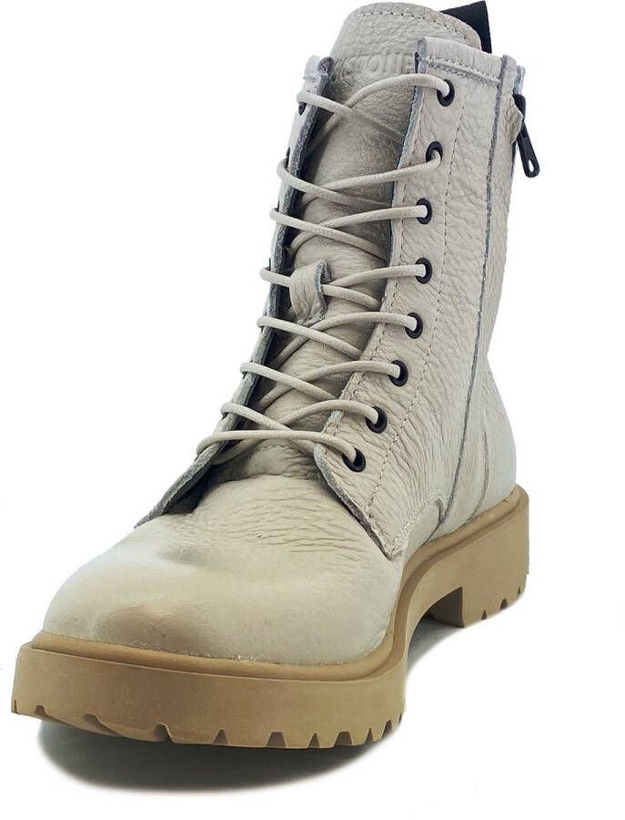 Blackstone UL67 ALMOND MILK LACE UP BOOT Vrouw Beige