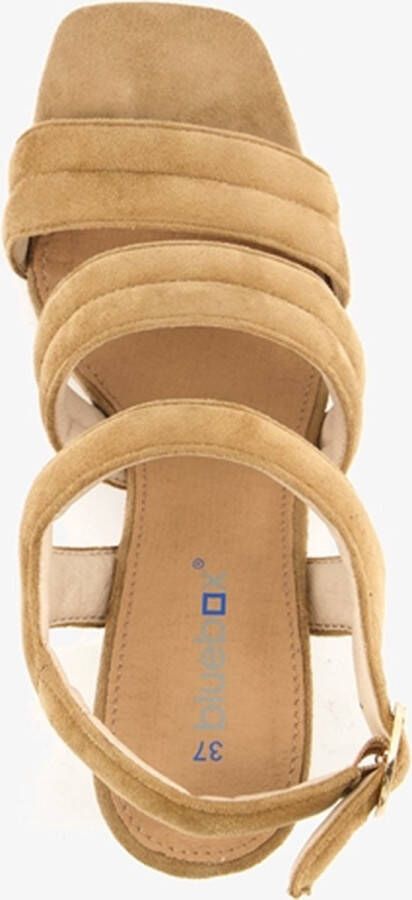 BLUE BOX dames sandalen met blokhak taupe Bruin