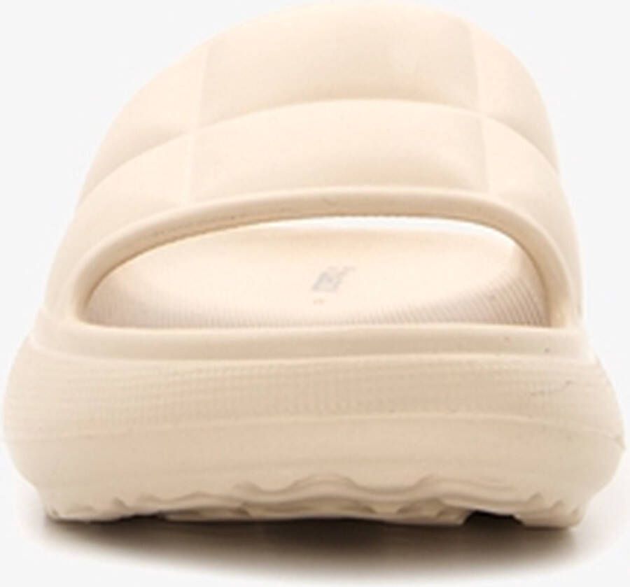 BLUE BOX dames slippers met plateauzool Beige - Foto 4