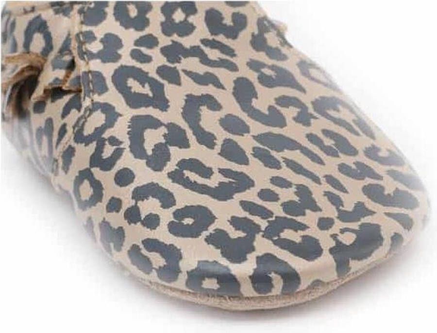 Bobux Babyslofjes Soft Soles Gold Leopard Print Large