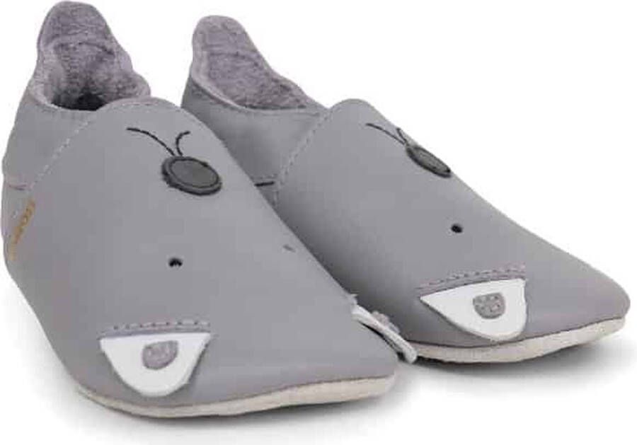 Bobux Babyslofjes Soft Soles Gull Grey Woof Large - Foto 5