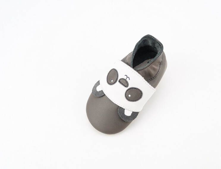 Bobux Soft Soles Baby Slofjes Leer Bam-Boo Charcoal