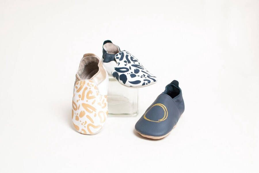 Bobux Soft Soles Gold Leopard Babyslofjes