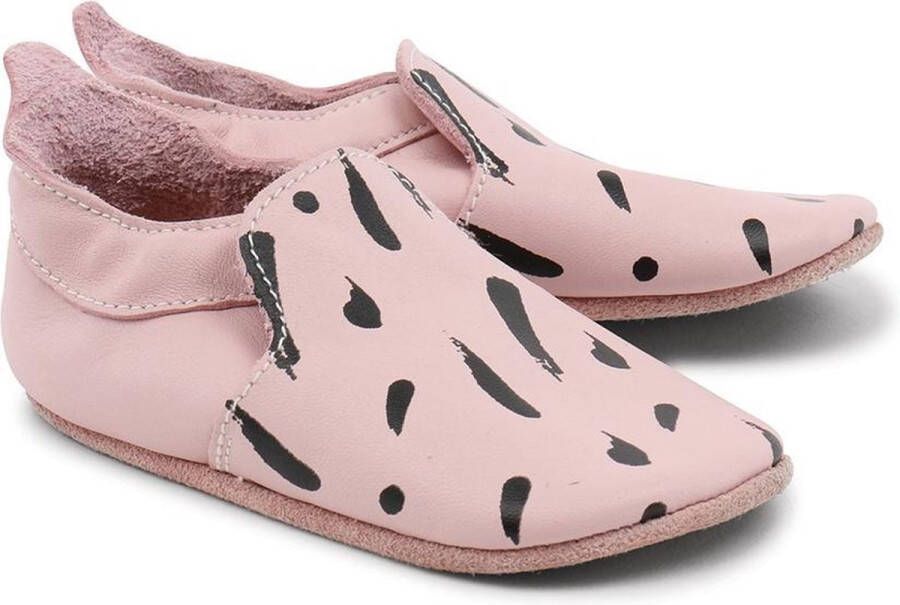 Bobux Soft Soles Roze zwarte vegen loafer Babyslofjes maat small - Foto 7