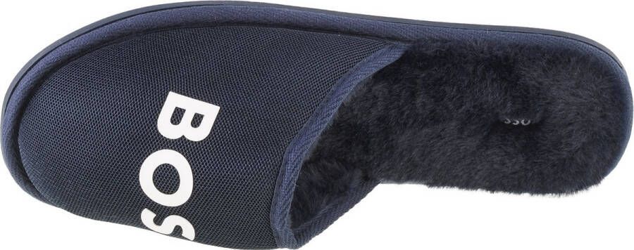 Boss Logo Slippers J29312-849 voor een jongen Marineblauw Pantoffels