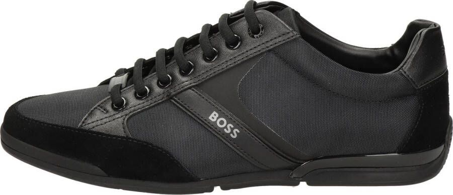 BOSS Saturn Lowp Sneakers Textiel Heren Zwart