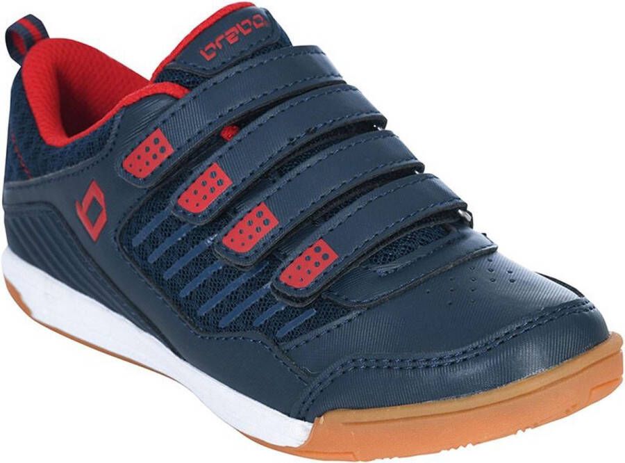 Brabo Velcro Indoor Hockeyschoenen Kinderen Navy Red - Foto 8