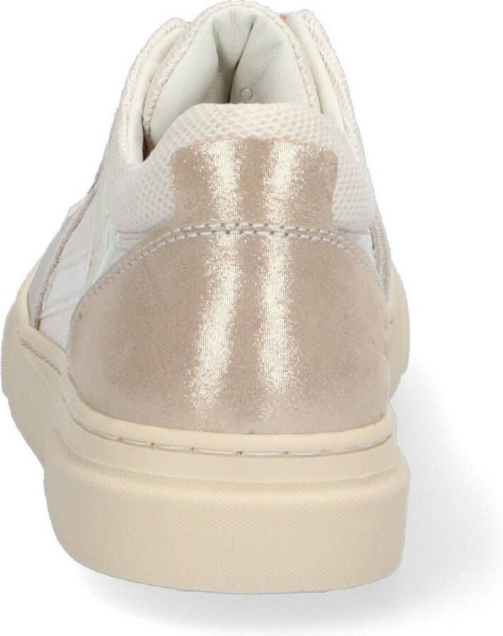 Braqeez 421261-503 Meisjes Lage Sneakers Beige Leer Veters