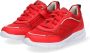 Braqeez 421340-541 Jongens Lage Sneakers Rood Leer Veters - Thumbnail 7