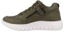 Braqeez 421930-569 Lage Sneakers Groen Nubuck Veters - Thumbnail 13