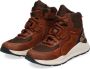 Braqeez 421982-513 Hoge Sneakers Bruin Leer Veters - Thumbnail 11