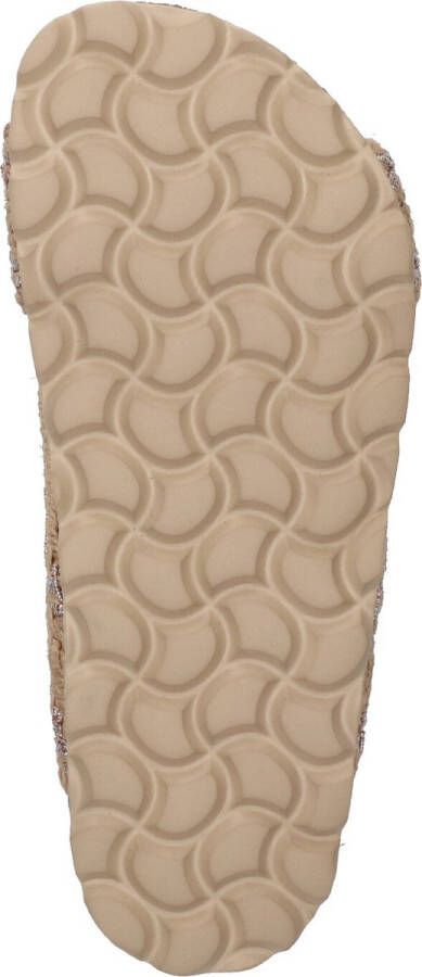 Braqeez 422422-502 Meisjes Slippers Beige Imitatieleer Geen Sluiting