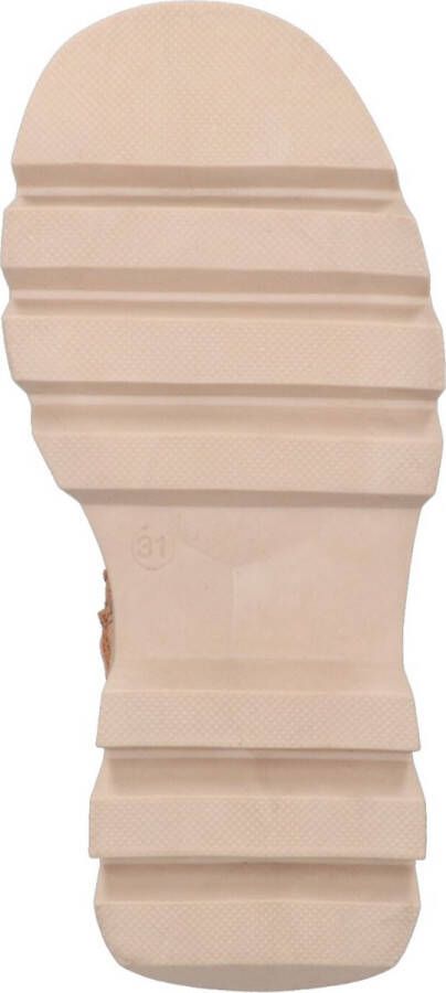 Braqeez 422723-474 Meisjes Veterboots Beige Suède Veters