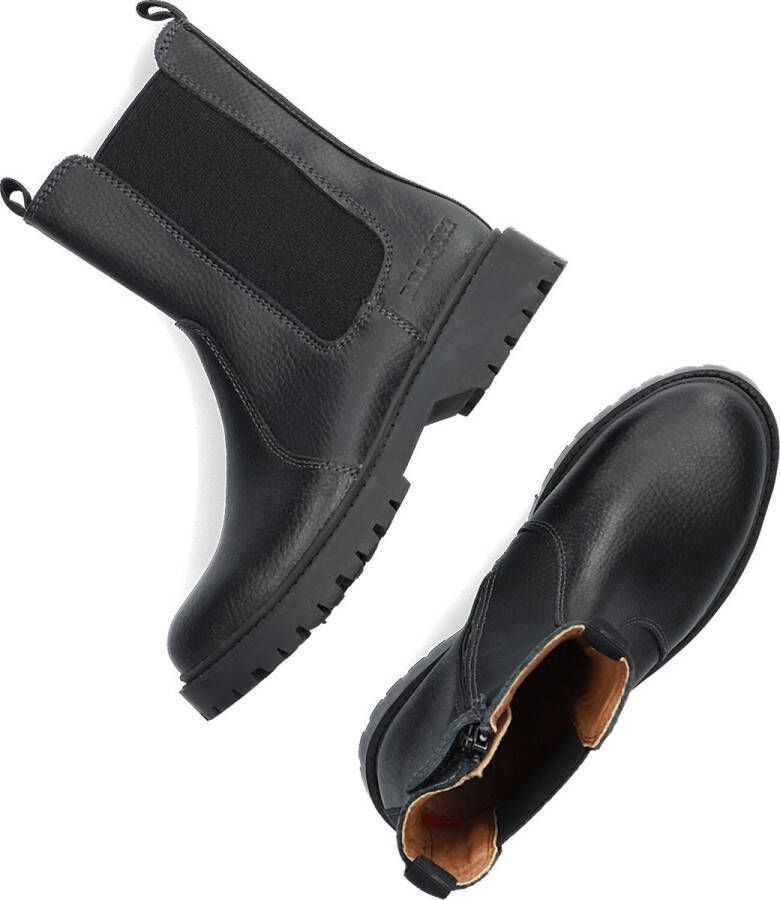 Braqeez 422774-589 Meisjes Chelsea Boots Zwart Leer Ritssluiting - Foto 11