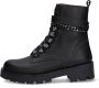 Braqeez 422788 589 Meisjes Biker Boots Zwart Leer Veters - Thumbnail 6